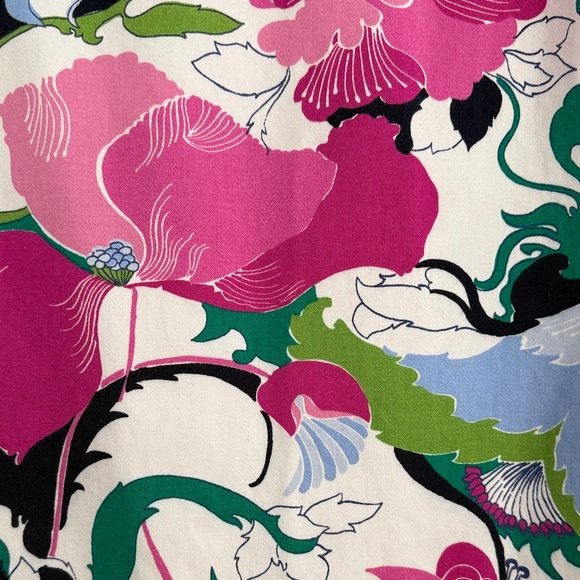 Talbots Pink and Green Floral Pencil Skirt - Picture 4 of 7